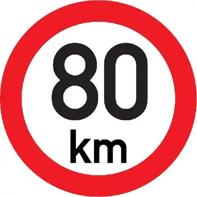 Značka Označenie najvyššej povolenej rýchlosti 80 km
