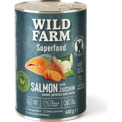 WILD FARM Superfood Salmon 400g беззърнена храна за кучета