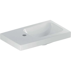 Geberit iCon - Умивалник 53x31x13 см, без преливник, отвор за смесител отляво, KeraTect, бял 501.833. 00.2 (501.833.00.2)