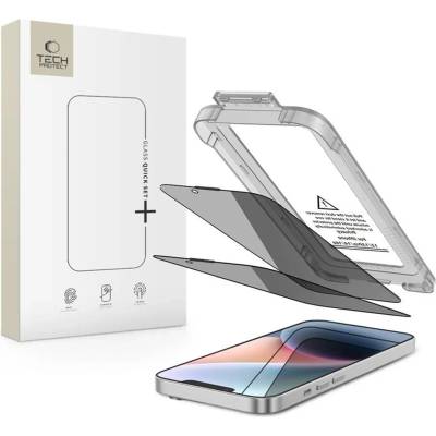 Tech-Protect quick set spy+ ПРОТЕКТИВНО СТЪКЛО ЗА ЛИЧНИ ДАННИ 2-ПАК iphone 13 / 13 pro / 14 / 16e privacy (5906302318759)
