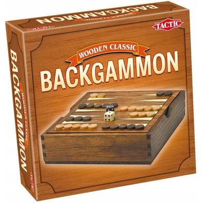 TacTic Wooden Classic Backgammon