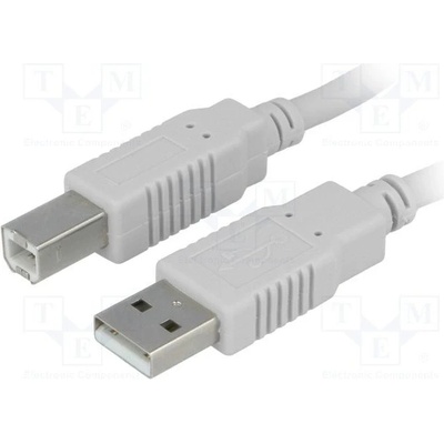 BQ Cable CAB-USBAB/1.8 USB 2.0, USB A vidlice, USB B vidlice, 1,8m, šedý