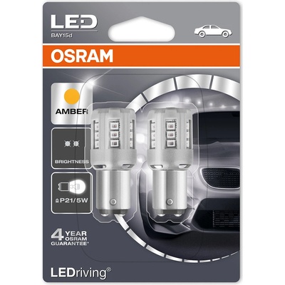 Osram LEDriving Standard 1457YE-02B Amber PY21/5W BAY15d 12V 2W