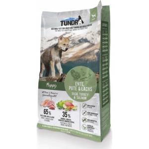 TUNDRA puppy - висококачествена храна за бременни, кърмещи и подрастващи кучета от всички породи, БЕЗ ЗЪРНО, с Патица, Пиле, Пуйка, Сьомга - 750 гр, Германия - 16104