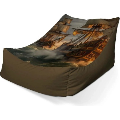 Sablio sedací vak lounge Plachetnice ve vlnách 80 x 95 x 50 cm