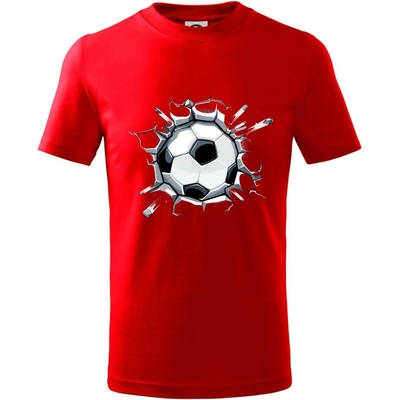 Futbalová lopta v triku tričko detské červená