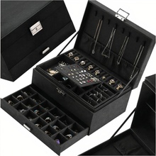 Soulima 22262 šperkovnice organizér na bižuterii černá