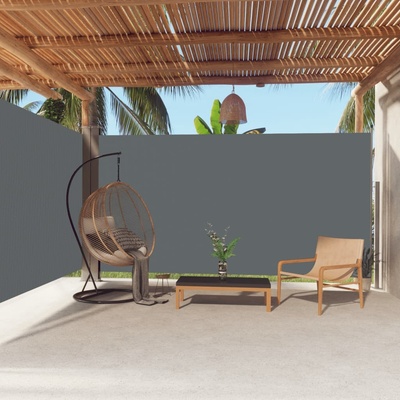 vidaXL Zatahovací boční markýza antracitová 200 x 600 cm