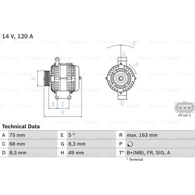 Generátor BOSCH 0 986 049 670