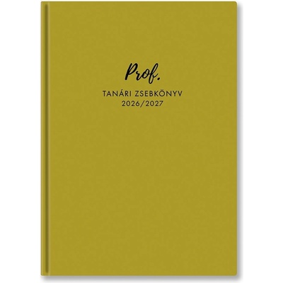 TopTimer Джобна книга за учителя TOPTIMER Prof PU кожена корица A/5 седмична 145x205 mm Горчица 2026-2027 27P100T-901 (27P100T-901)