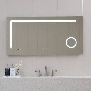 Inter Ceramic Огледало за баня с вградено led осветление Гери, 120 х 60 см с нагревател