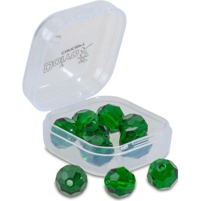 Doiyo brúsené sklenené korálky Green 6mm 15ks