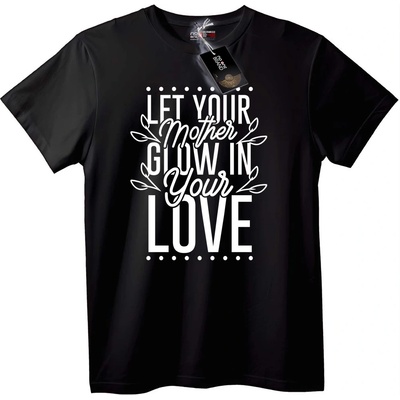 NOONEBRAND Тениска Нека Майка ти Свети в Твоята Любов - 2XL, Black