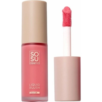 SOSU Cosmetics Liquid Blush Satin tekutá lícenka Pink Pop 9 ml