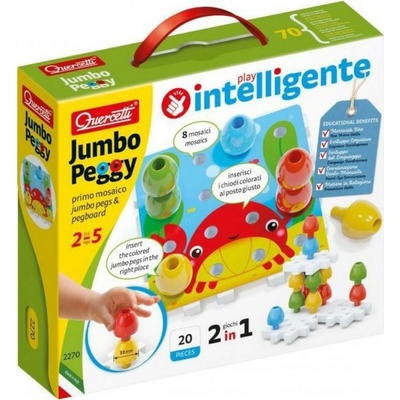 Quercetti Jumbo Peggy jumbo pegs & pegboard 36 ks