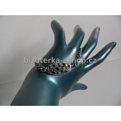 Bizuterka-eshop.cz stříbrný barevné kamínky BZ-04159