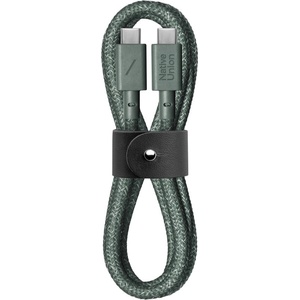 Native Union Belt Cable USB-C to USB-C 1, 2m - Slate Green (BELT-C-GRN-2-NP) - istyle