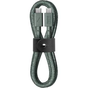 Native Union Belt Cable USB-C to USB-C 1, 2m - Slate Green (BELT-C-GRN-2-NP)