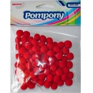 Brewista BREWIS POMPOMS POM20 1cm red 100pcs