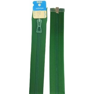 Zip DMC plastový deliteľný 6 mm dĺžka 25 až 70 cm farba 2745 fľaškovo zelená dĺžka 50 cm