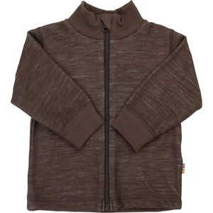 Joha Детско вълнено яке Joha Kid's Cardigan with Collar and Zip Merino jacket - Dark Brown - размер 60 (703-7034-0311)