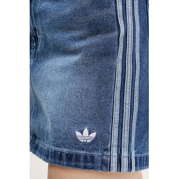 adidas Originals Дънкова пола adidas Originals Denim Mini Skt в синьо къса разкроена JW2649 (JW2649)
