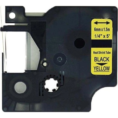 Compatible Съвместима лента с Dymo 18052, S0718270, 6mm x 1, 5m черен печат / жълт фон (18052)