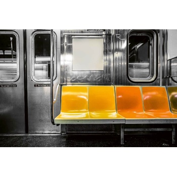 DIMEX ART s. r. o Флизелинов фототапет цветни седалки в метрото 375 x 250 см