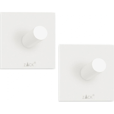 ZACK Закачалка за кърпи, 4 см, комплект от 2, бял, неръждаема стомана, Zack (ZACK40125)