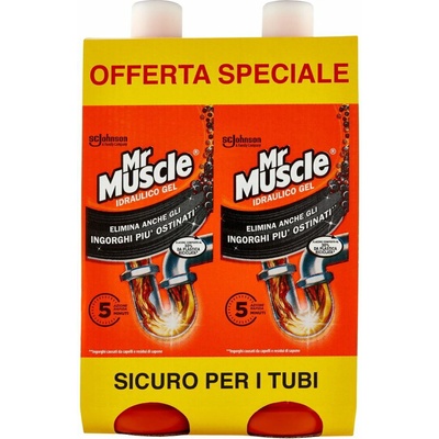 Mr Muscle Gél na čistenie potrubia 2 x 1 l