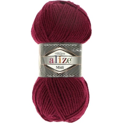 Alize Superlana Midi 57 bordová