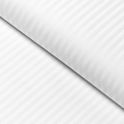 Damašek Atlas Gradl bílý - tenké proužky 2 mm DM-012 - metráž šířka 285 cm