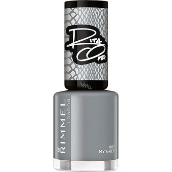 Rimmel London 60 Seconds Chameleon Colour by Rita Ora lak na nechty 807 My Grey 8 ml