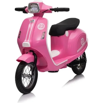 ROLLZONE 24v акумулаторен детски скутер с 350w мотор - двойна батерия , 12-инчови пневматични гуми и регулируема скорост, Розов (sx2438-розово)