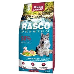 Rasco senior Large храна за кучета пиле с ориз 15 кг (1704-10637)