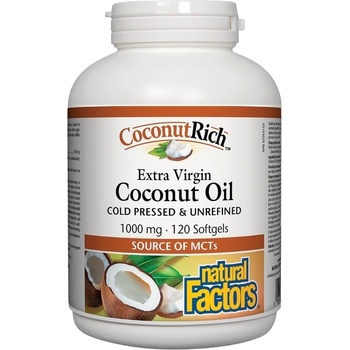 Natural Factors CoconutRich Extra Virgin Coconut Oil, 120 капсули, Natural Factors