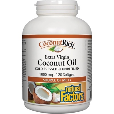 Natural Factors CoconutRich Extra Virgin Coconut Oil, 120 капсули, Natural Factors