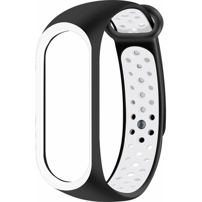Eternico Sporty na Xiaomi Mi band 5/6/7 solid black and white APW-XMI7SP-SBW