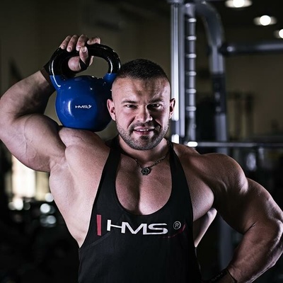 HMS Kettlebell pokrytý vinylem 10 kg