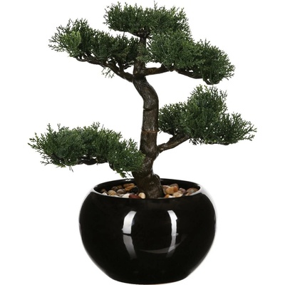 Atmosphera Bonsai strom v černém květináči, 36 cm