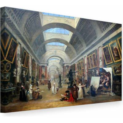 Obraz na plátne Hubert Robert - Projekt Grande Galerie du Louvre - 40x50 cm