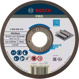 Bosch - Режещ диск за метал 115x22, 23 мм 2608600214 (2608600214)