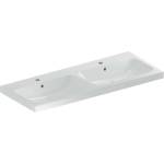 Geberit iCon - Двойна мивка 120x48 см, с преливник, 2 отвора за смесители, бяла 501.838. 00.1 (501.838.00.1)
