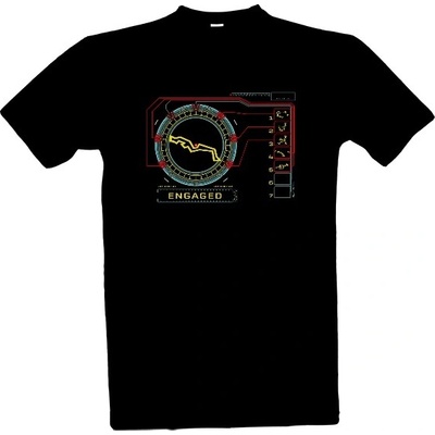 Tričko s potiskem Stargate Earth pánské černá