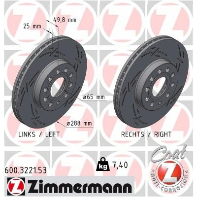 Brzdový kotúč ZIMMERMANN 600.3221.53 (600322153)