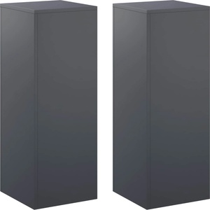 vidaXL Стойка за растения 2 pcs Антрацит 30 x 30 x 80 cm (8012493)