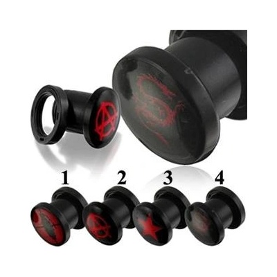 Šperky4U akrylátový plug do ucha PL01072-08D