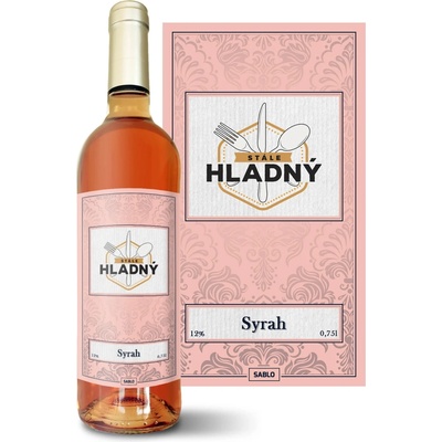 Sablio Stále hladný Syrah ružové suché víno 12 % 0,75 l (čistá fľaša)