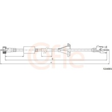 Hřídel tachometru COFLE 92.S1H001 (92S1H001)