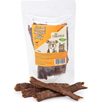NATURECA Pochúťka Mäsové pláty Jahňacie 100% mäso 100 g